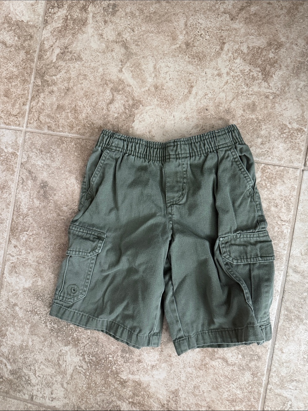 High Sierra Kids Olive Cargo Shorts with Elastic Waist